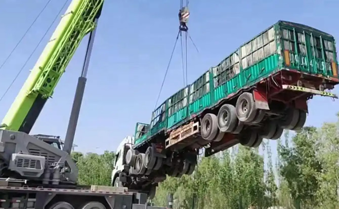 沿滩区道路脱困救援案例